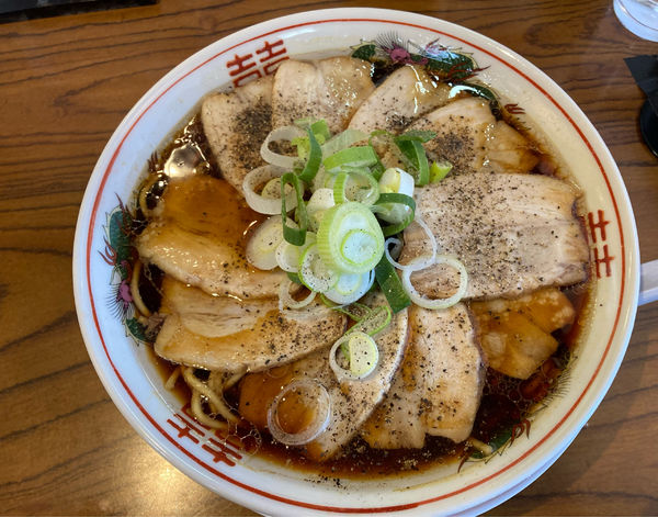 「チャーシュー中華そば（黒）」@黒い中華そば 伊とうの写真