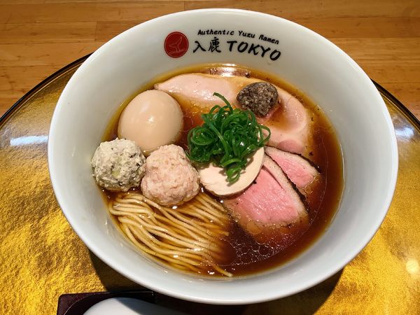 「ポルチーニ醤油らぁ麺+特製トッピング+お肉ごはん」@入鹿（IRUCA）-Tokyo-の写真