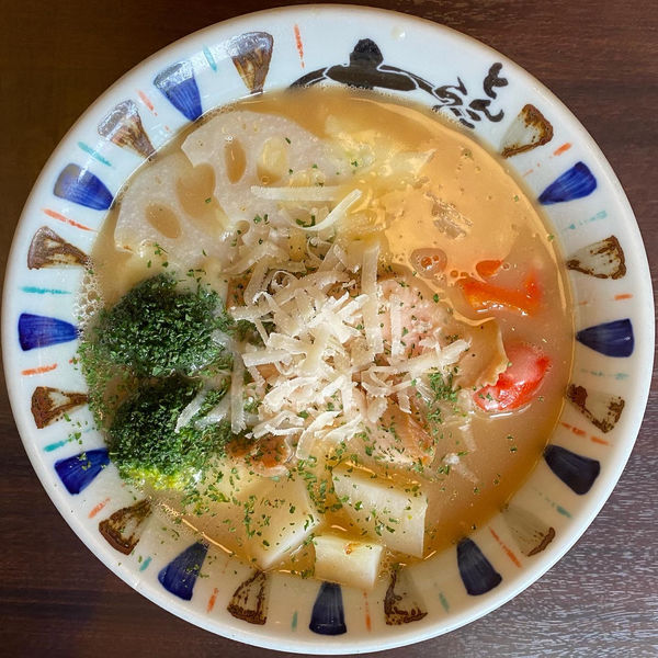 「期間限定麺「ベジ×チキンのチーズフォンデュ麺」」@七志らーめん 相模原横山台店の写真