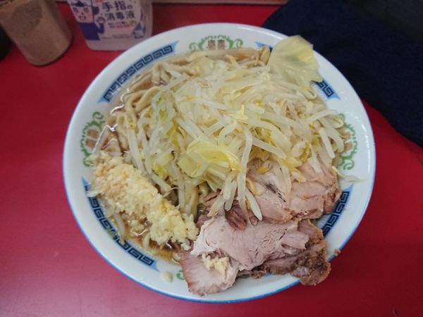 「小ラーメン 麺かため ニンニク 500円」@ラーメン二郎 目黒店の写真