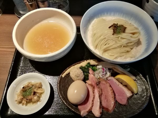 「特製鴨出汁手揉み塩つけ蕎麦(1500円)」@鴨出汁中華蕎麦 麺屋yoshikiの写真