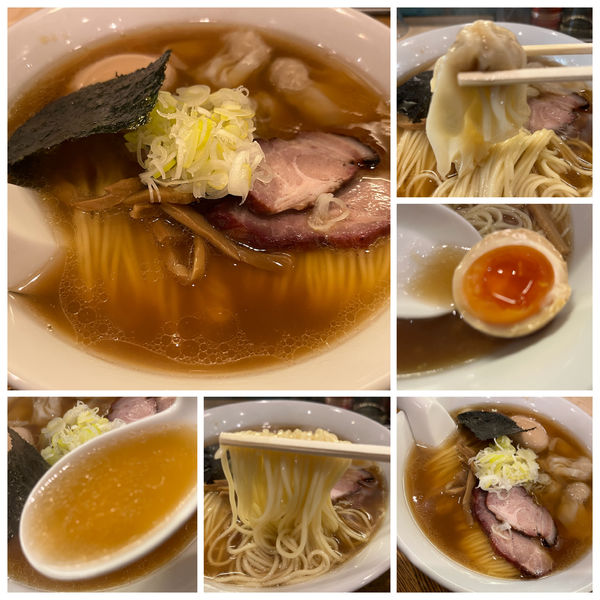 「ワンタンメン 950円 味玉 100円」@支那ソバ おさだの写真