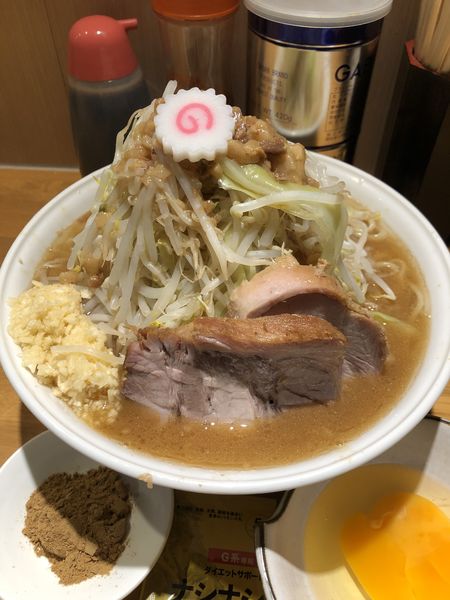 「ラーメン(大)+魚粉+生たまご+ナシナシ」@麺屋 神工の写真