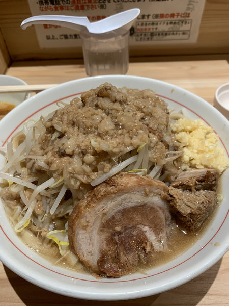 「ラーメン　中250g極太麺」@眞久中の写真
