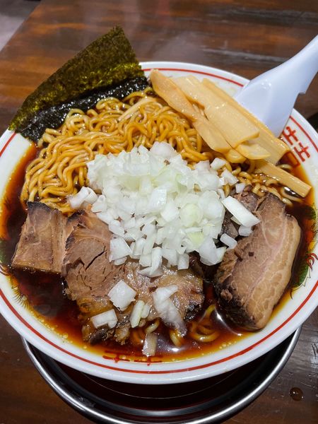 「竹岡式ラーメン（大盛）」@元祖竹岡式ラーメン 竹福の写真