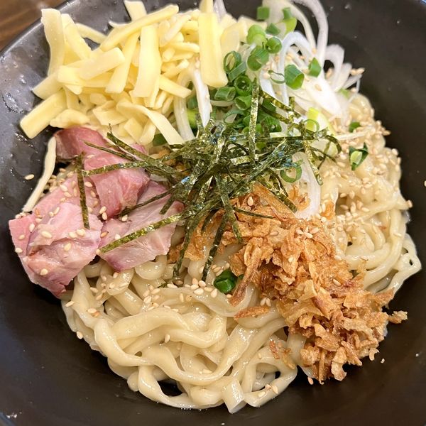 「THE油そば＋チーズ＋追い飯」@茨城油そば協会 土浦永国店の写真