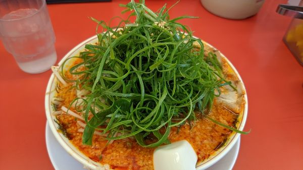 「辛味噌ラーメン　九条ネギのっけ　コッテリ」@ラーメン魁力屋 北与野店の写真