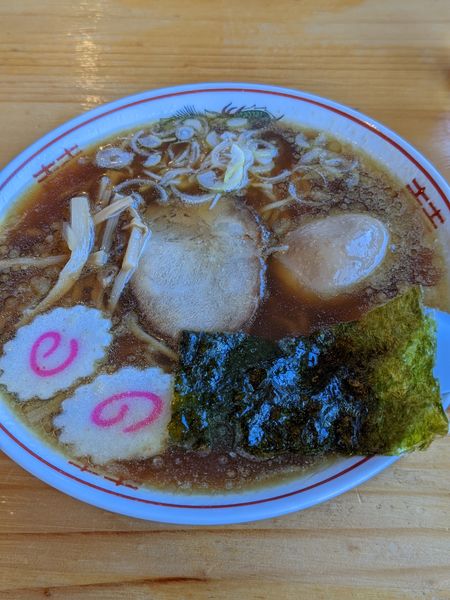 「手打中華そば（醤油）＋味付玉子」@のんきやの写真