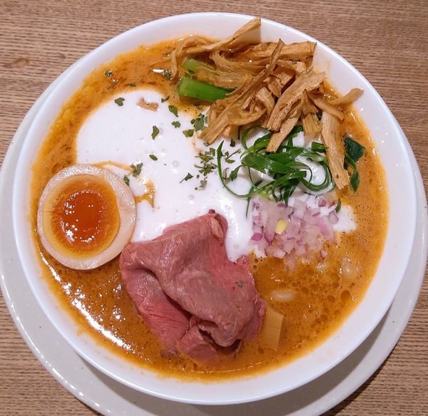 「和牛ローストビーフのせ甘海老のビスクラーメン＋他」@MENSHO SAN FRANCISCOの写真