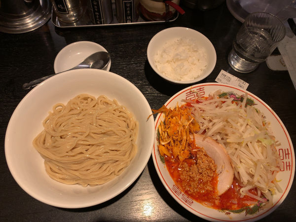 「辛味噌つけめんミニライス付き980円」@つけめんTETSU 三鷹店の写真