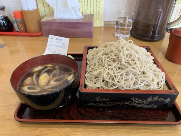「鴨せいろ（760円）＋大盛り（110円）」@和栄屋 栄町店の写真