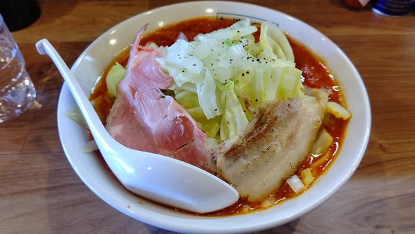 「とまと８００円(太麺)&野菜１００円」@らーめん ニューカッパの写真