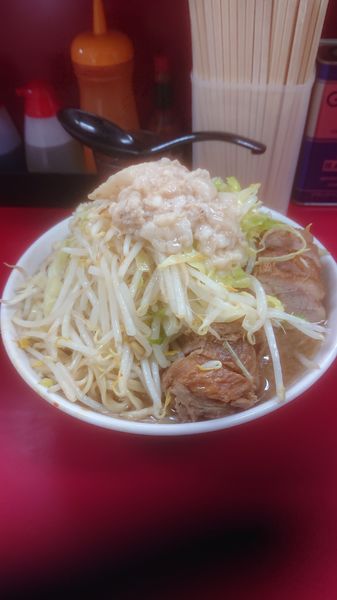 「大豚  野菜  ニンニク  アブラ」@ラーメン二郎 中山駅前店の写真