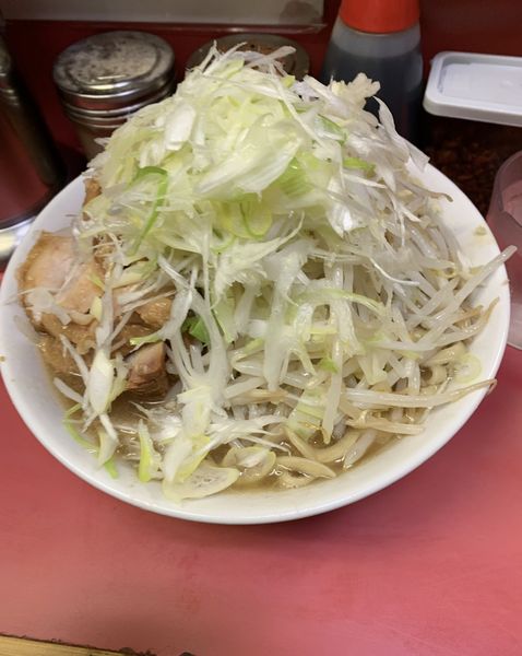 「小ラーメン　ネギ　ヤサイ」@ラーメン二郎 桜台駅前店の写真