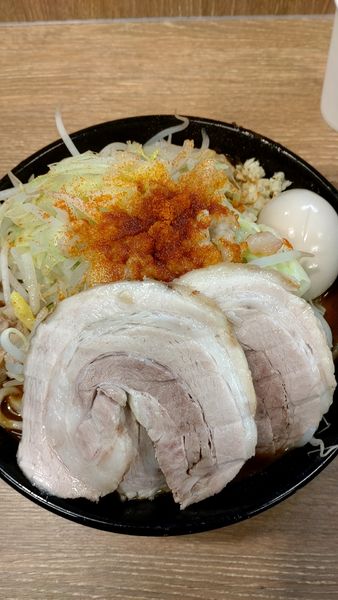 「冬の風物詩埼玉辛い味噌ラーメン(並)豚玉トッピング」@ジャンクガレッジ 深谷店の写真