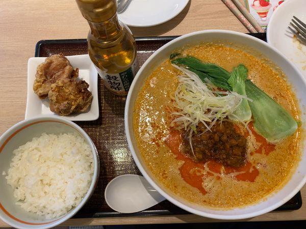 「胡麻香る四川風担々麺セット」@デニーズ 高崎大八木店の写真