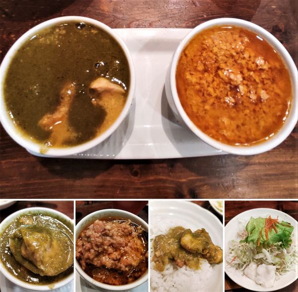 「2種盛りカレーセット 1030円」@raffles curryの写真