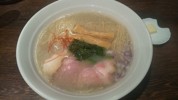 「【期間限定】牡蠣塩そば(¥850)」@貝出汁 中華そば 竹祥の写真