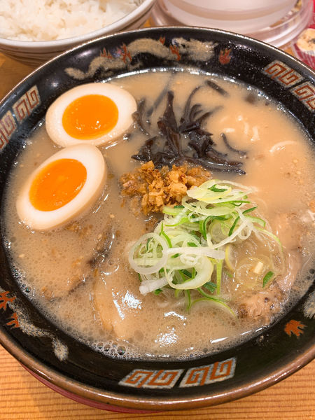 「半熟煮卵入り豚とろラーメン」@豚とろ 天文館アーケード店の写真