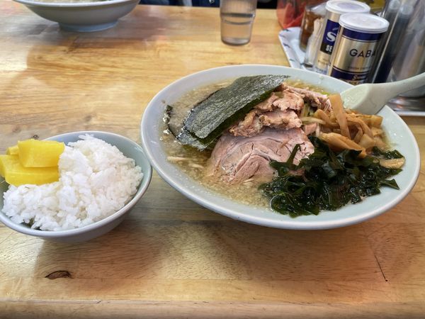 「ネギチャーシュー麺、半ライス」@ラーメンショップ 太田店の写真