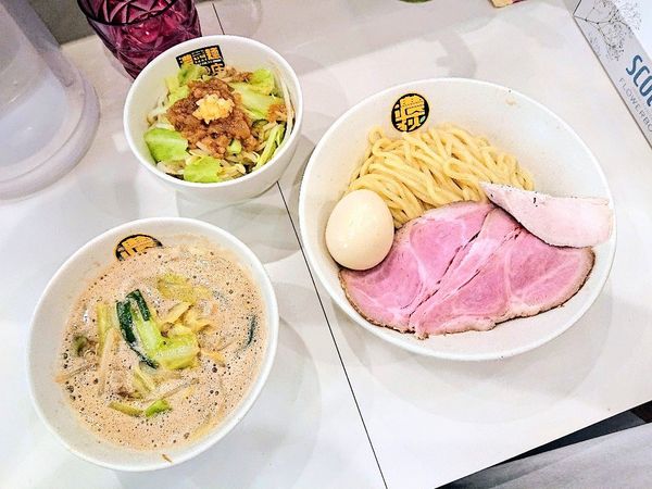 「濃菜つけ麺（中）＋味玉、ジロベジ」@濃菜麺 井の庄 荻窪店の写真