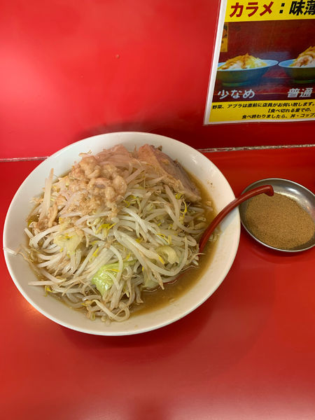 「ラーメン中盛り850円＋魚粉100円」@立川マシマシ 古河125号店の写真
