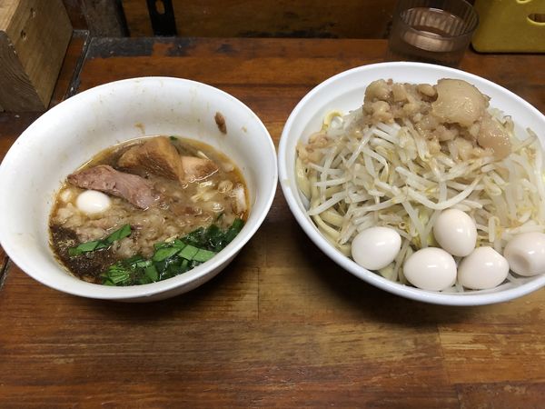 「小たまつけ麺うずら　ヤサイアブラ」@蓮爾 新町一丁目店の写真