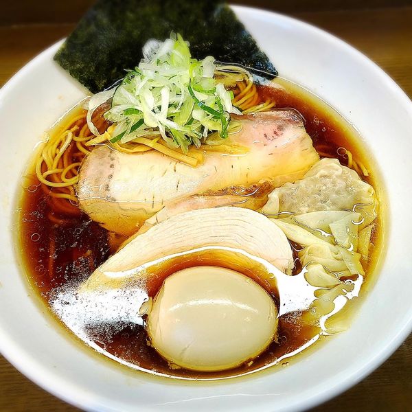 「特製かしわや蕎麦 1.200円+セットチャーシュー丼300円」@中華蕎麦 かし和やの写真
