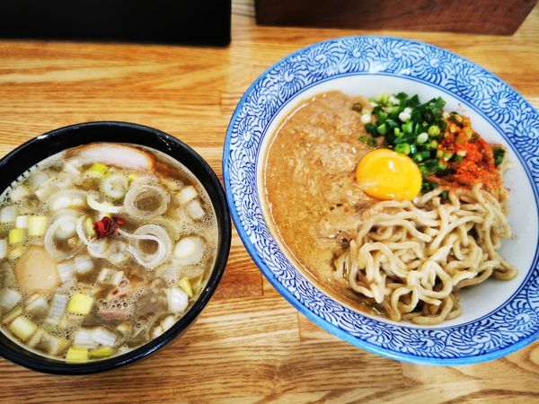 「釜玉つけそば」@中華そば専門 とんちぼの写真