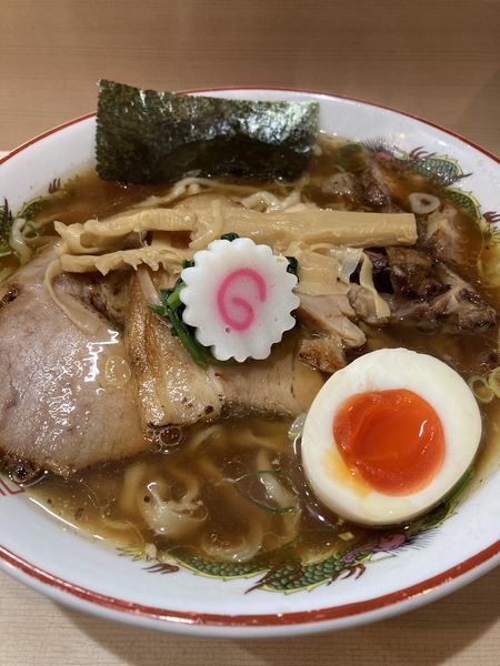「醤油生姜ラーメン　大盛り」@手揉み中華そば 中村の写真