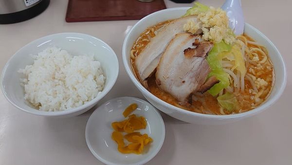 「ますらおらーめん800円、小ライス100円」@らーめん五丈原 本店の写真