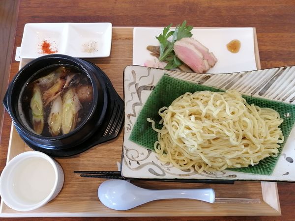 「冬限定の鴨つけ麺(大盛、手揉み麺)」@らぁ麺 かものはいろの写真