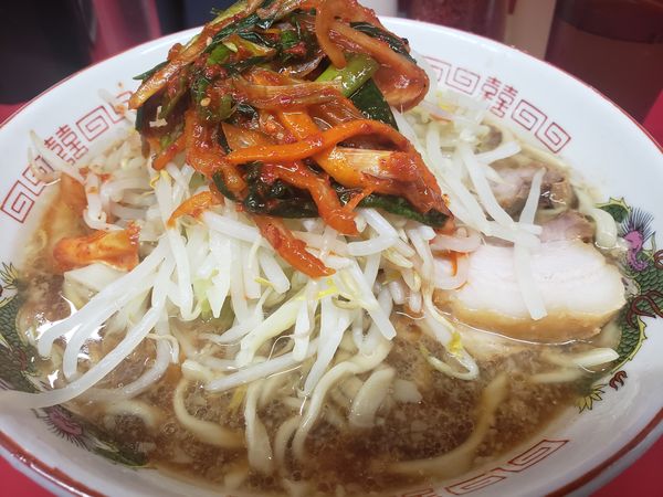 「小麺少な目＋九条ネギキムチ」@ラーメン二郎 湘南藤沢店の写真