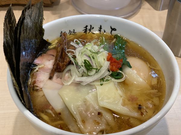 「特製塩ラーメン　平打ち麺」@麺処 秋もとの写真