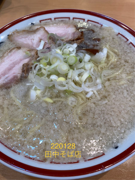 「ラーメン（こってり）＋大盛　740+110」@田中そば店の写真