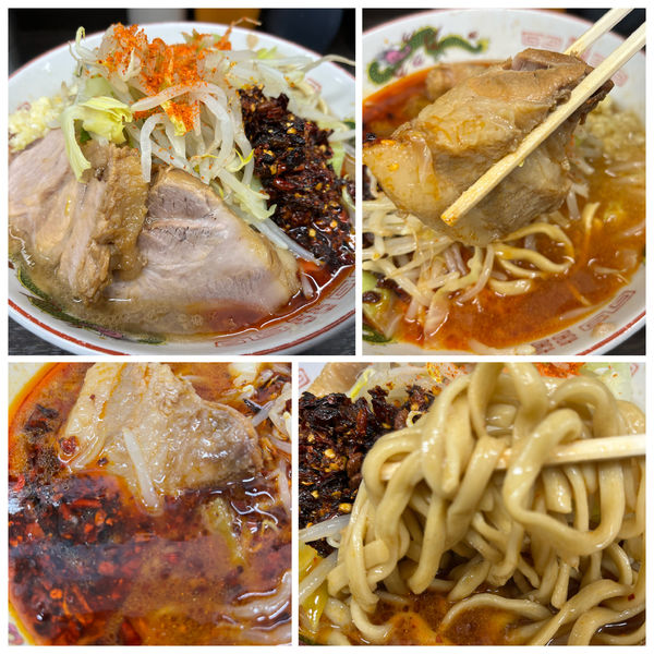 「ラーメン 800円（ニンニク）ラー油 50円」@ラーメン二郎 川越店の写真