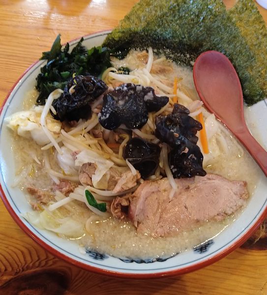 「塩ラーメン+野菜ダブル」@椿 ラーメンショップ 木立店の写真