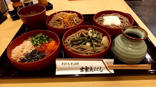 「三色割子そば」@そば処 出雲えにしの写真