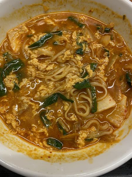 「チゲ味噌ラーメン＋餃子（3個）」@日高屋 JR橋本駅店の写真