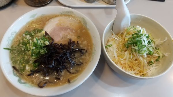 「ふくいしらーめんこってりとねぎめし900円」@一心の写真