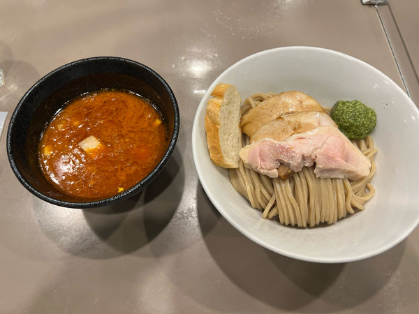 「海老トマトつけ麺肉増」@つけ麺 五ノ神製作所の写真