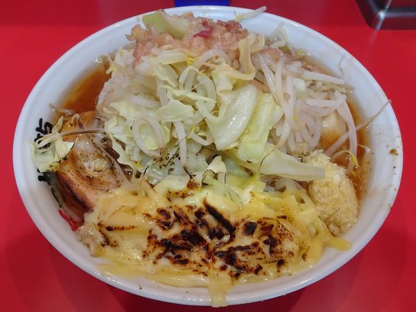 「らーめん：小（800円）＋とろ～り半熟卵（100円）＋チーズ」@麺屋 桐龍 久喜店の写真