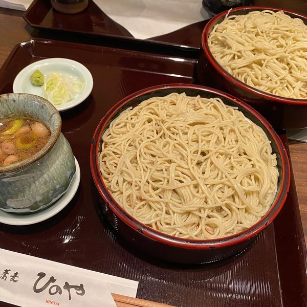 「きざみ鴨せいろ（2段）」@ひのやの写真