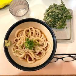 春菊天うどん（冷し）