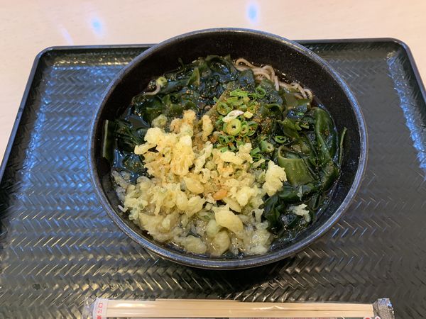 「わかめそば 510円+excise」@めん家 経塚シティ店の写真