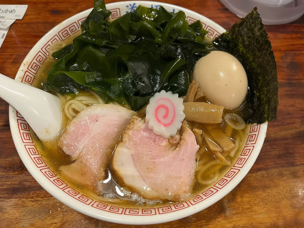 「味玉中華そば＋わかめ」@中華めん処 道頓堀の写真