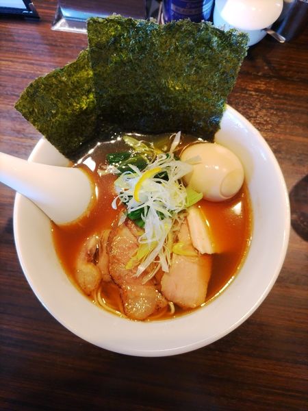 「特製中華そば(細麺)  ﾒﾝﾏ抜き」@麺や 豊の写真