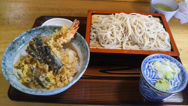 「ランチセット（もりそば、海老天丼）」@増田屋の写真