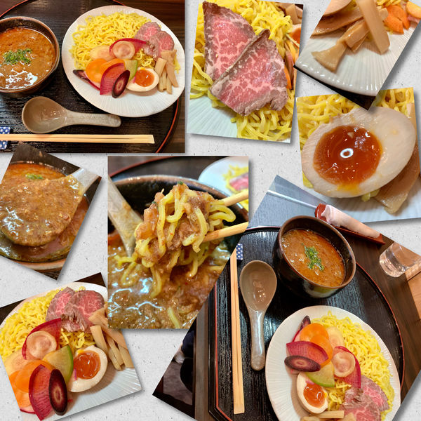 「鎌倉野菜と牛スジ 辛味噌つけ麺　1100円」@麺割烹 九心の写真