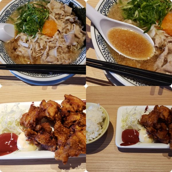 「肉そば肉増し唐揚げご飯小」@丸源ラーメン 大泉学園店の写真